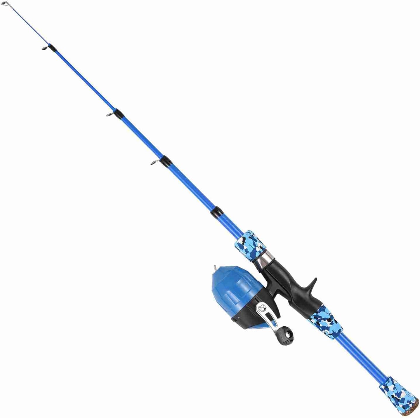 Kids Fishing Rod and Reel Combo, 47In/59Intelescopic Fishing Pole Portable Fishing Kits Lightweight with Fishing Lures Fishing Lines Fishing Hooks
