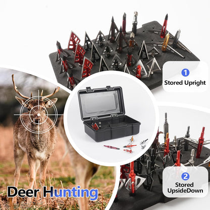 Broadhead Storage Box Case for Compound Hunting Bow and Crossbow Accessory - 36PCS Stroage