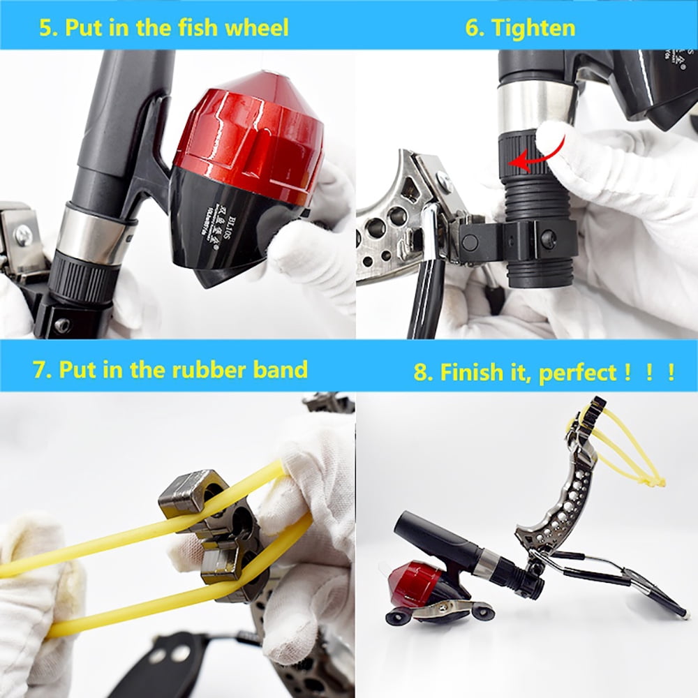 Multifunctional Shooting Fish Slingshot Powerful Catapult Hunting Bow Fishing Slingshot Kit