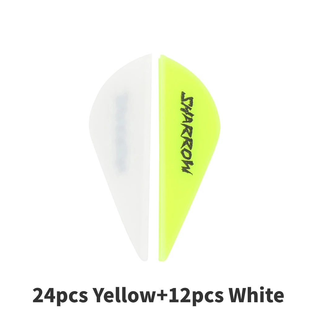 36Pcs 2Inch Archery Rubber Feather Arrow Vanes DIY Arrow Shaft for Compound Bow Recurve Bow Outdoor Shooting Hunting Accessories