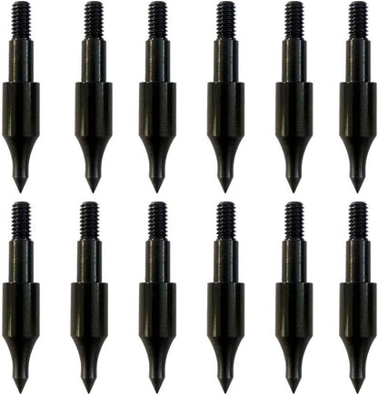 100 Grain Archery Field Points Practice Field Tips, Archery Target Practice Hunting Arrow Tip for Recurve, Compound Bow Crossbow, Screw-In 100 Grain (12Pcs)