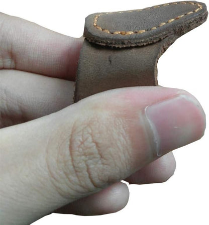 Soft Leather Thumb Ring Archery Finger Protector for Mongolian Reurve Bow Finger Guard for Traditional Bow Protector Shooting Glove