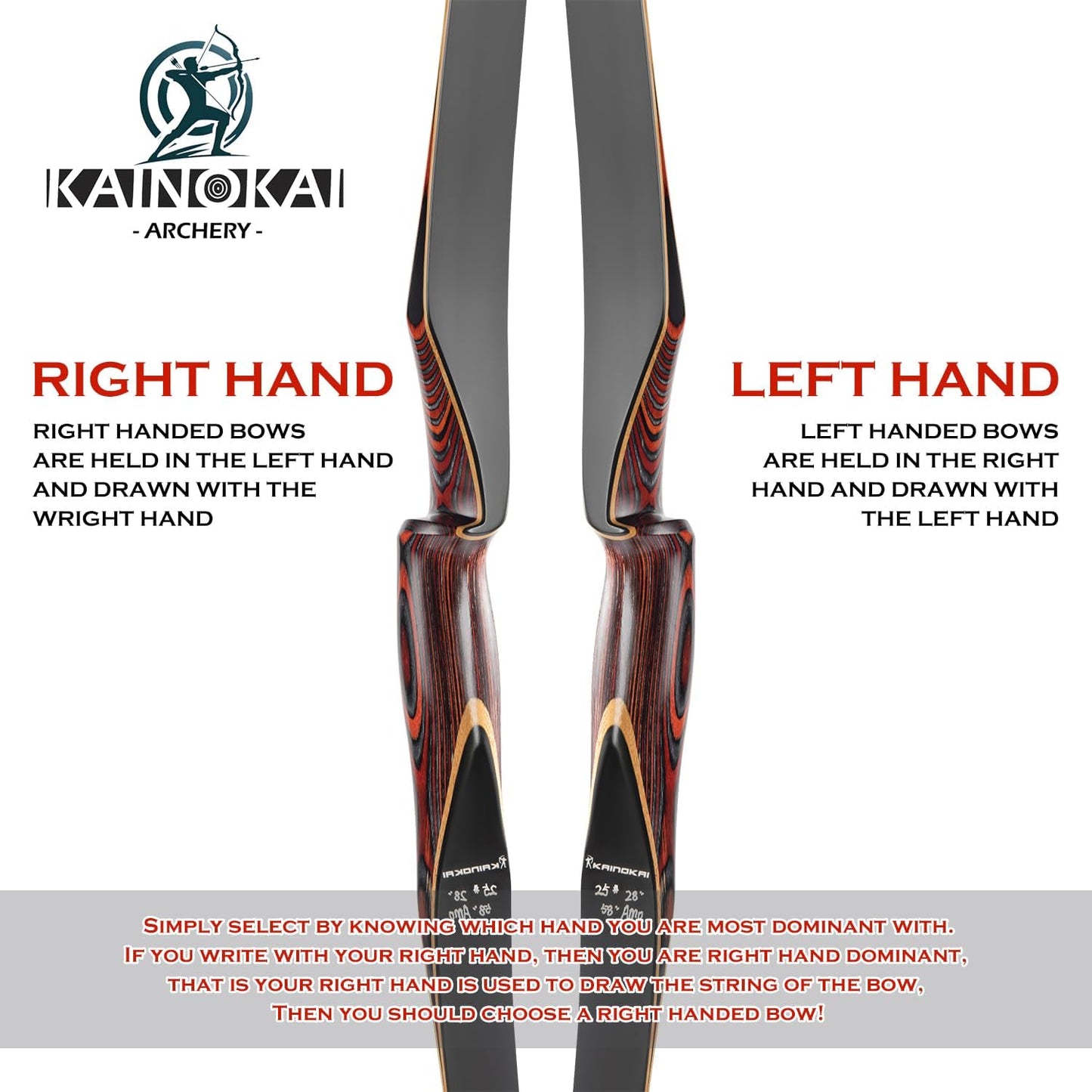 58" Laminated Recurve Bow,Amercian Hunting Bow Archery Bow 20-60Lbs