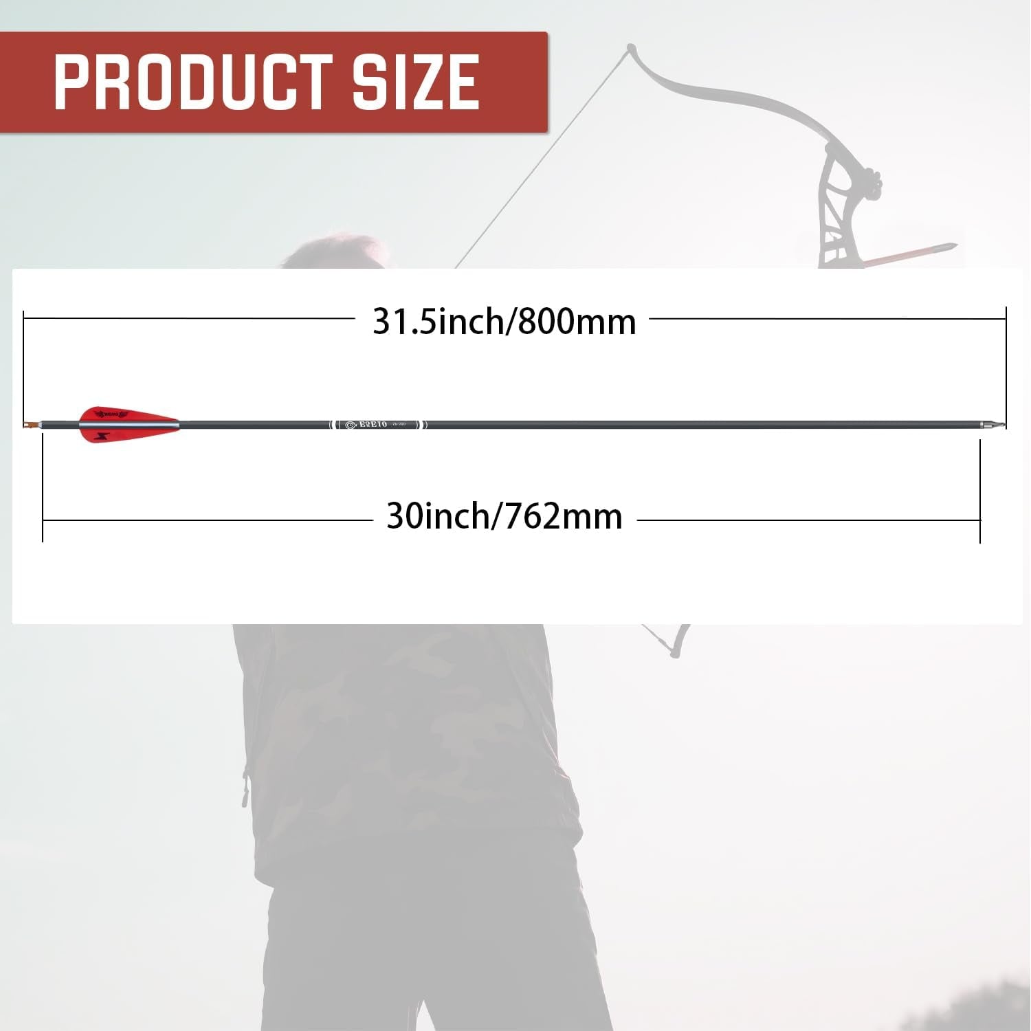 31Inch Carbon Arrow Archery Targeting Practice Hunting Arrows for Compound & Recurve Bow with Removable Tips(Pack of 12)