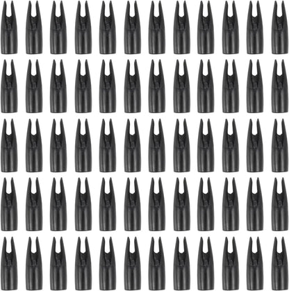 Archery Arrows Nocks, Plastic Glue on Arrow Nock Replacement for Hunting Arrows Compound Bow Recurve Bow