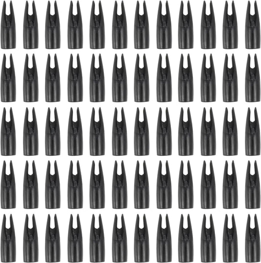 Archery Arrows Nocks, Plastic Glue on Arrow Nock Replacement for Hunting Arrows Compound Bow Recurve Bow