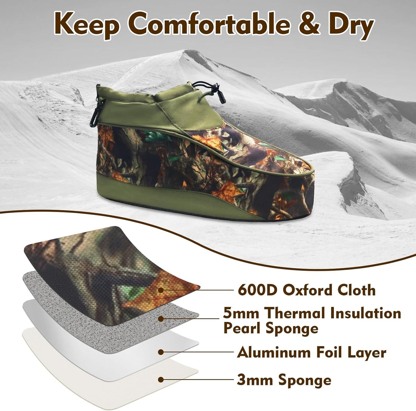 Insulated Boot Cover, Warmth Boot Covers for Hunting Tree Stand/Cold Weather Pro