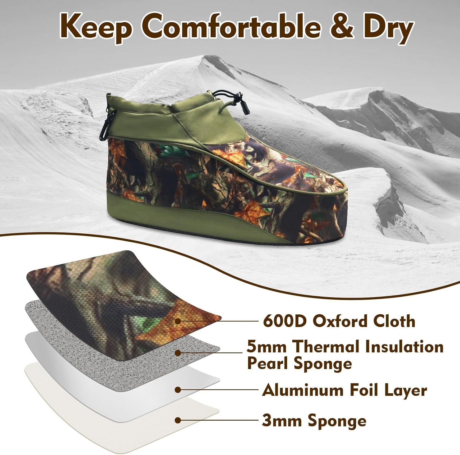 Insulated Boot Cover, Warmth Boot Covers for Hunting Tree Stand/Cold Weather Pro