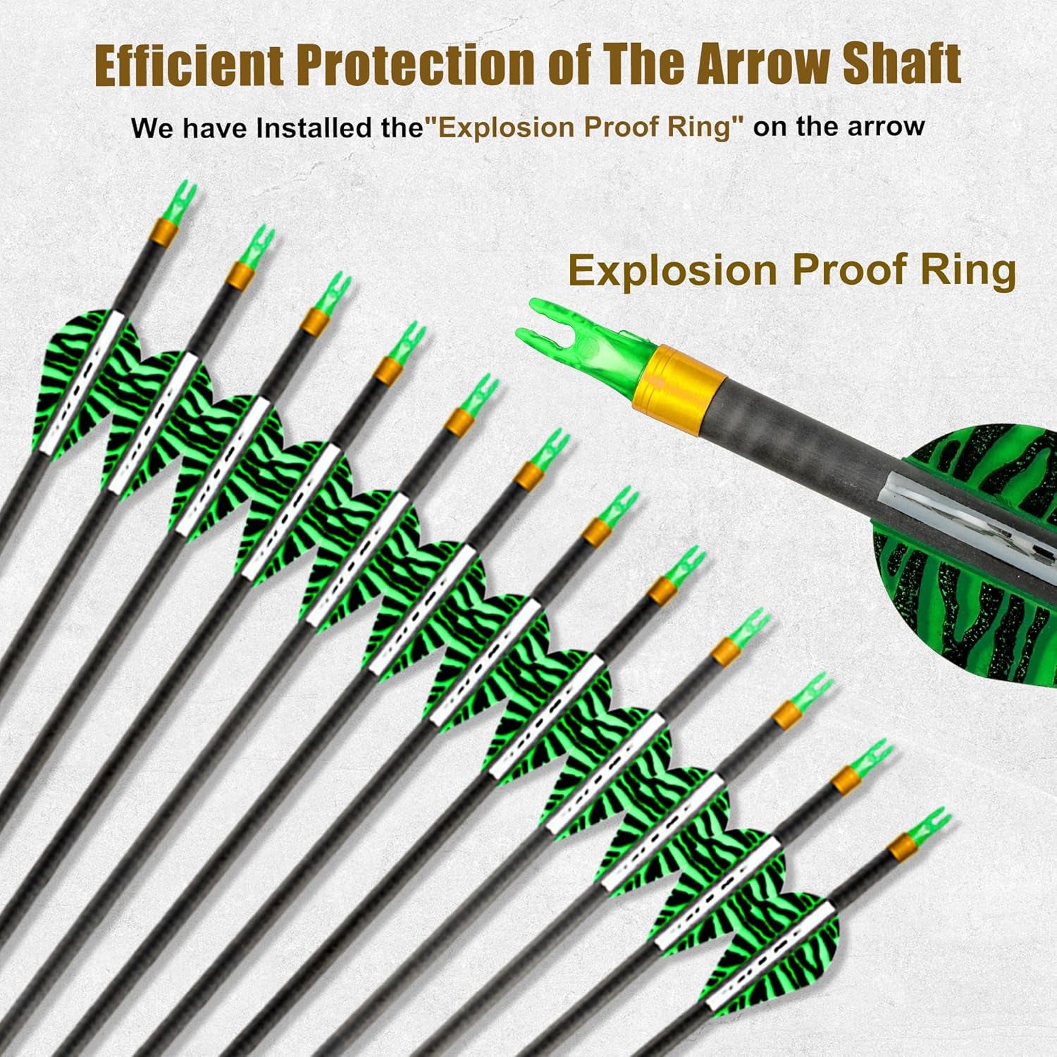 Carbon Arrows 31In for Hunting & Target Practice 350 Spine, 12 Pack with Removable Tips, Compatible with Compound & Recurve Bows‌