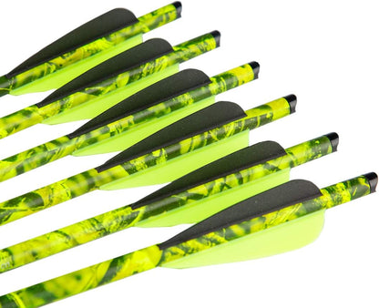 Archery Camo 400 Grain Crossbow Bolts 22 20 Inch Carbon Hunting Arrows Crossbolt 12PCS