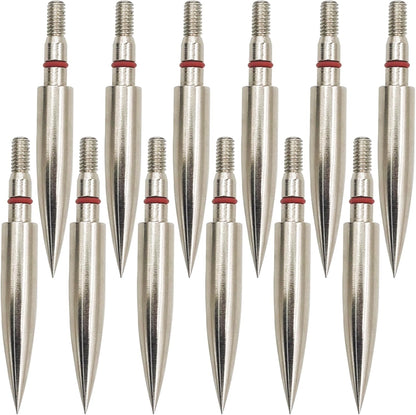 Archery Field Points Practice Field Tips100/125/150/200/300 Grains Archery Target Practice Hunting Broadheads Points Arrow Tip for Recurve Compound Bow Standard Threaded Screw-In Arrow