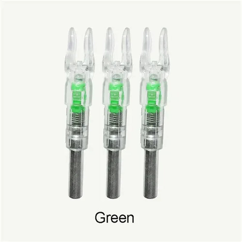 Automatically Luminous High Quality 3Pcs Hunting Shooting Fit 6.2Mm Arrow Shaft Lighted Bow LED Glowing Arrow Nock Tail #277515