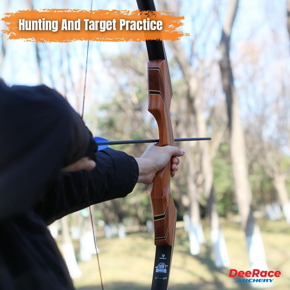 Archery 58" 60" Hunting Recurve Bow, Bow and Arrow Set for Adults Youth Beginner Hunting Targeting Archery