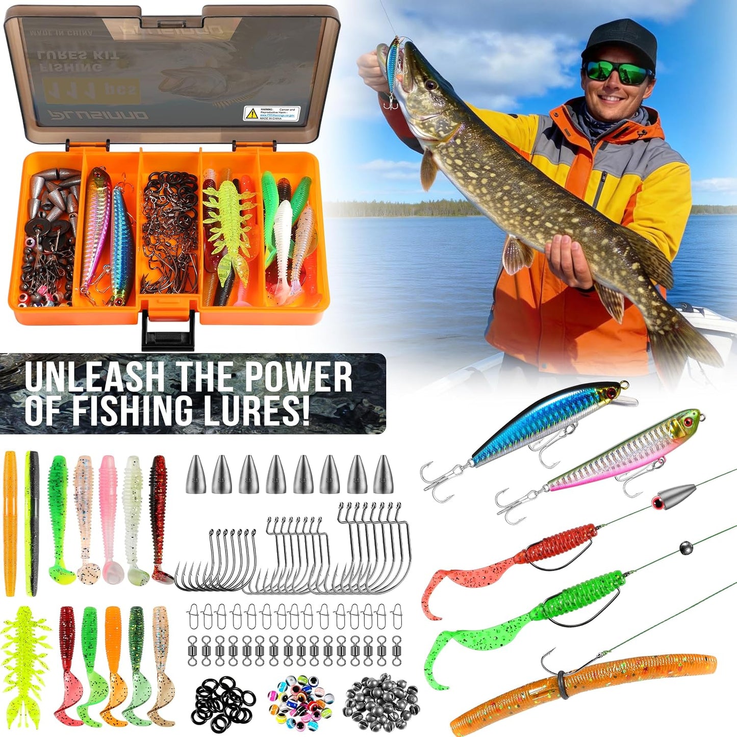 Fishing Gear,Fishing Backpack with Floating Fishing Net,Tackle Boxes,Waterproof Fishing Tackle Bag,Fishing Gifts for Men