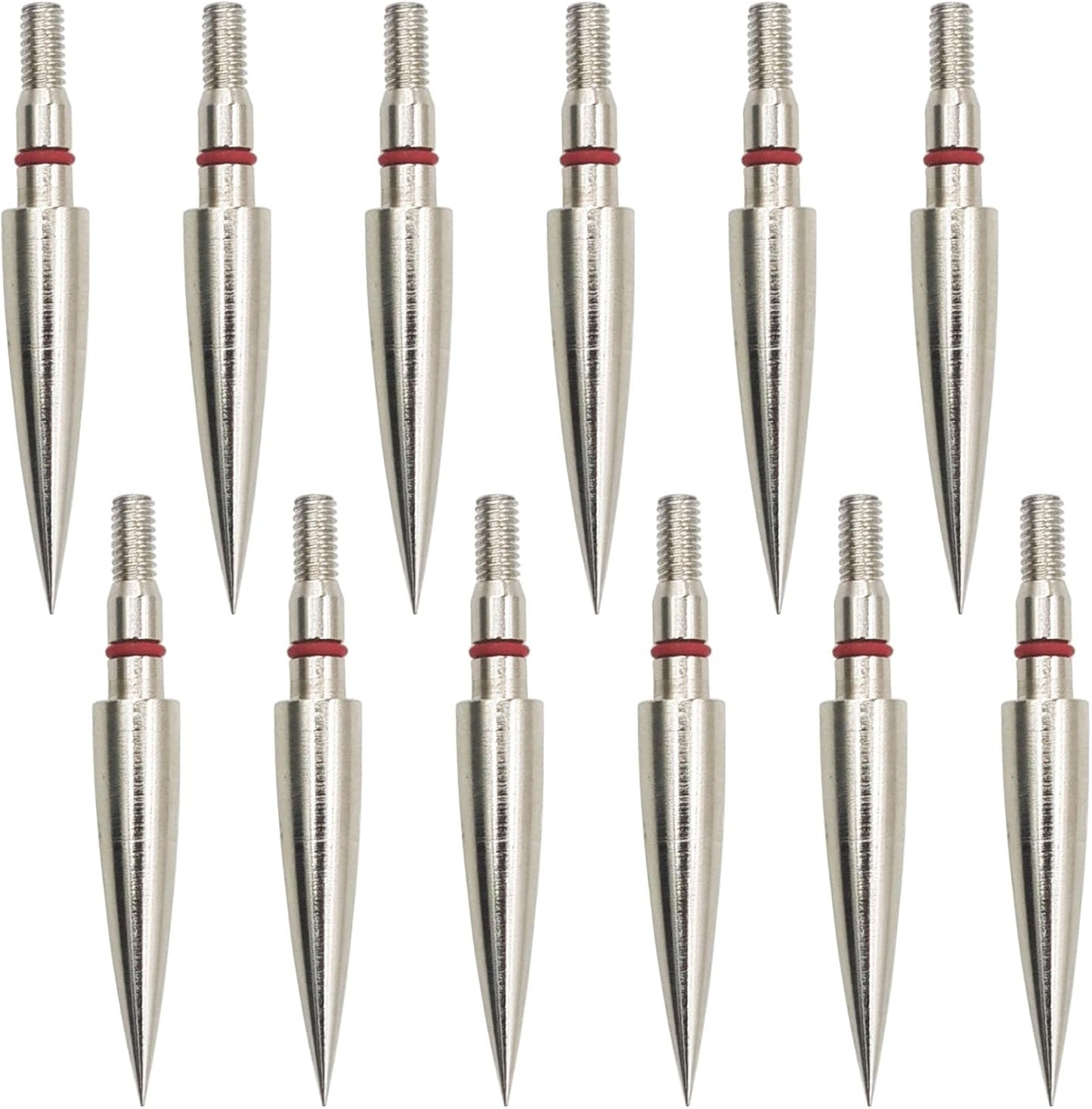 Archery Field Points Practice Field Tips100/125/150/200/300 Grains Archery Target Practice Hunting Broadheads Points Arrow Tip for Recurve Compound Bow Standard Threaded Screw-In Arrow