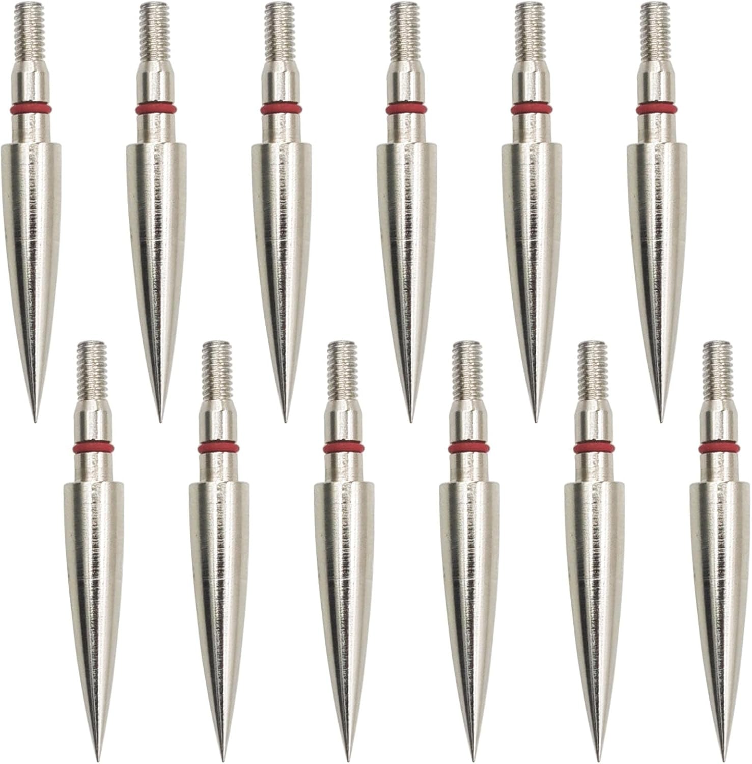 Archery Field Points Practice Field Tips100/125/150/200/300 Grains Archery Target Practice Hunting Broadheads Points Arrow Tip for Recurve Compound Bow Standard Threaded Screw-In Arrow