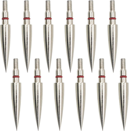 Archery Field Points Practice Field Tips100/125/150/200/300 Grains Archery Target Practice Hunting Broadheads Points Arrow Tip for Recurve Compound Bow Standard Threaded Screw-In Arrow