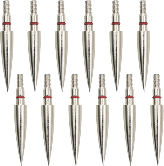 Archery Field Points Practice Field Tips100/125/150/200/300 Grains Archery Target Practice Hunting Broadheads Points Arrow Tip for Recurve Compound Bow Standard Threaded Screw-In Arrow