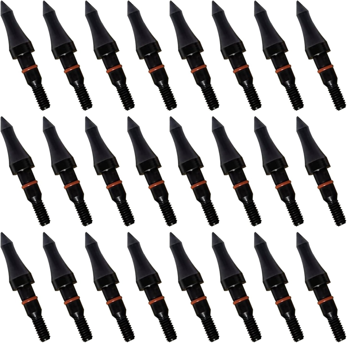 24Pcs Archery Arrow Tips 100 Grain Field Tips 5/16 Inch Screw in Bullet Points, Archery Target Crossbow Practice Tip for Arrow Recurve Bow Compound Bow, Hunting Bow Arrow Target Practice