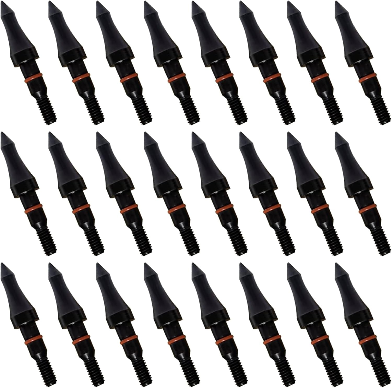 24Pcs Archery Arrow Tips 100 Grain Field Tips 5/16 Inch Screw in Bullet Points, Archery Target Crossbow Practice Tip for Arrow Recurve Bow Compound Bow, Hunting Bow Arrow Target Practice