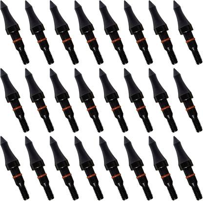24Pcs Archery Arrow Tips 100 Grain Field Tips 5/16 Inch Screw in Bullet Points, Archery Target Crossbow Practice Tip for Arrow Recurve Bow Compound Bow, Hunting Bow Arrow Target Practice