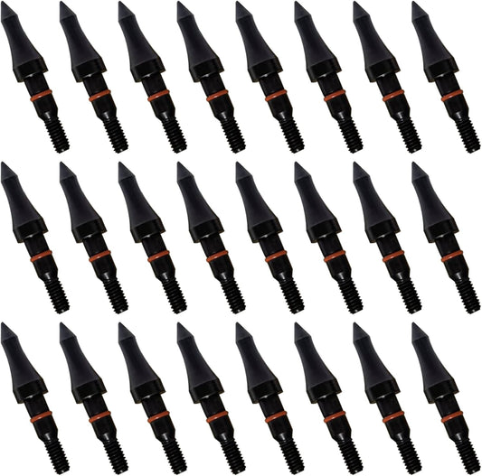 24Pcs Archery Arrow Tips 100 Grain Field Tips 5/16 Inch Screw in Bullet Points, Archery Target Crossbow Practice Tip for Arrow Recurve Bow Compound Bow, Hunting Bow Arrow Target Practice