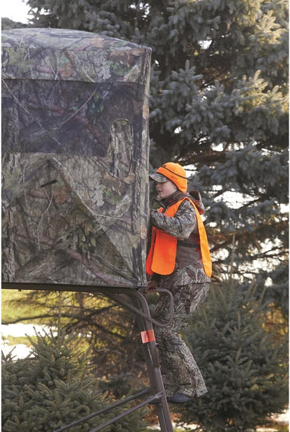 6 Foot Tripod Hunting Tower Blind, 2-Man Stand Elevated, Hunting Gear Equipment Accessories, 4 by 4