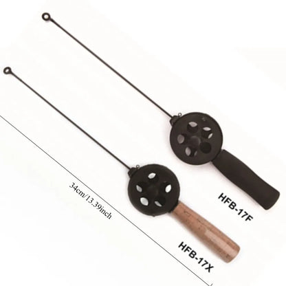 1Pc 34Cm Mini Fishing Rod Ice Fishing Rod for Winter Fishing with Fishing Wheels Portable Fishing Tackle Fishing Accessories