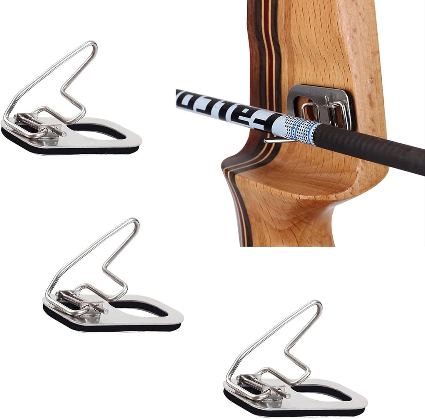 3Pcs Archery Arrow Rest Recurve Bow Wire Arrow Rest Hunting Target Shooting Accessories Right Hand
