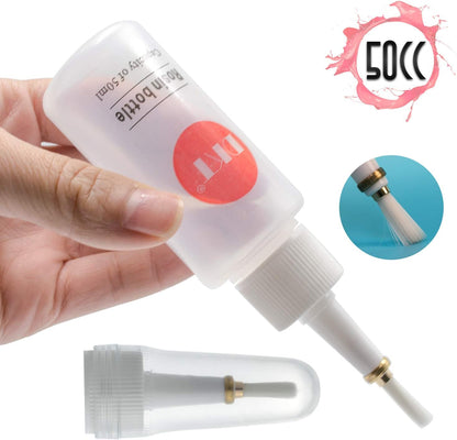 Precision Tip Applicator Bottle, Mini Glue Squeeze Bottle with Brush Tip for Oil, Wood Glue, Craft Glue, Paint, Crafting Fine Dispenser