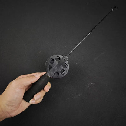 1Pc 34Cm Mini Fishing Rod Ice Fishing Rod for Winter Fishing with Fishing Wheels Portable Fishing Tackle Fishing Accessories
