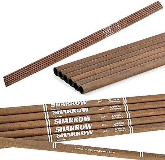 31 Inch 6.2Mm Archery Pure Carbon Hunting Arrow Shaft Tubes Spine 340 400 500 600 for DIY Hunting Arrows Bare Raw Shaft Recurve Bow Compound Bow Shooting 6/12/24Pcs