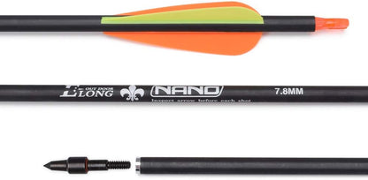 Carbon Arrow Hunting Arrows with 100 Grain Tip and Removable Tips for Archery Compound & Recurve & Traditional Bow Practice Shooting Targeting