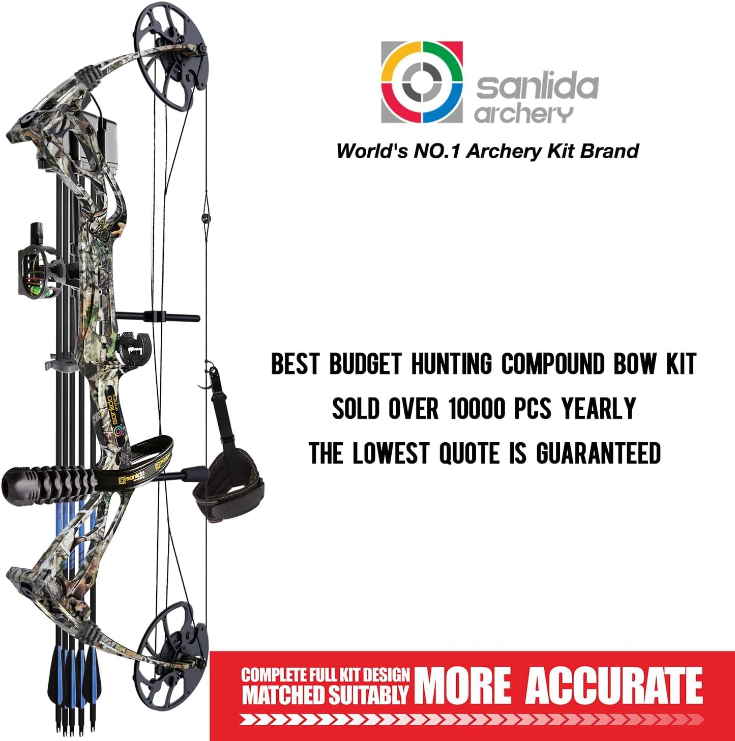 Dragonx8 Compound Bow Kit Camo and Dragon10 24Pcs Carbon Arrows（300 Spine