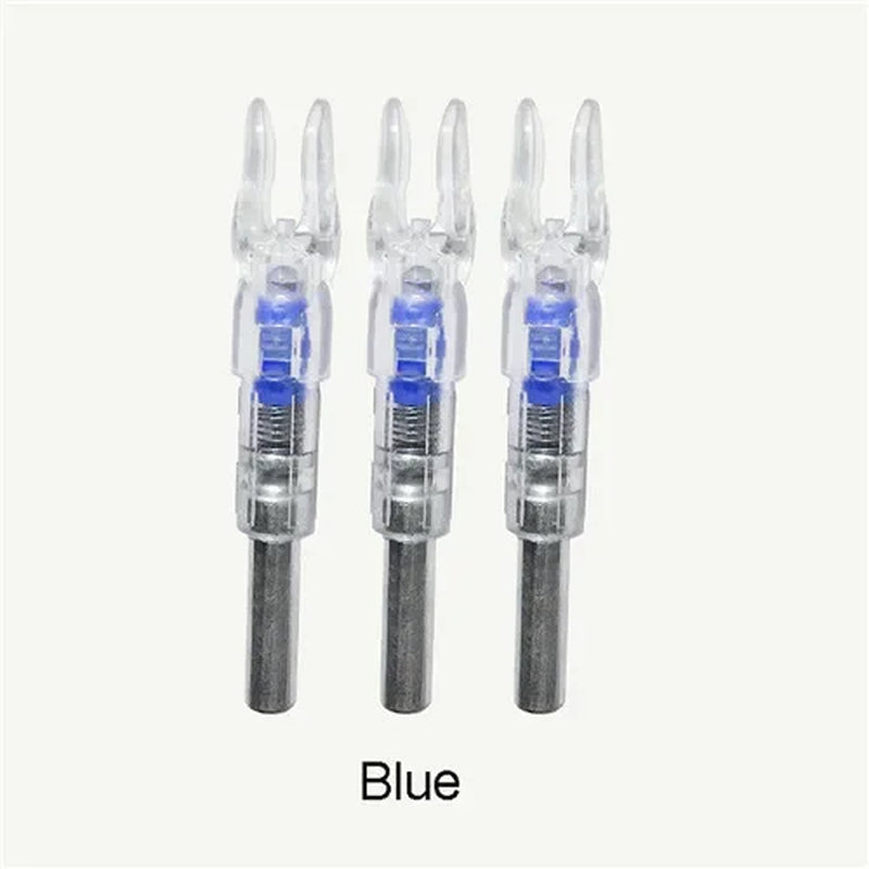 Automatically Luminous High Quality 3Pcs Hunting Shooting Fit 6.2Mm Arrow Shaft Lighted Bow LED Glowing Arrow Nock Tail #277515