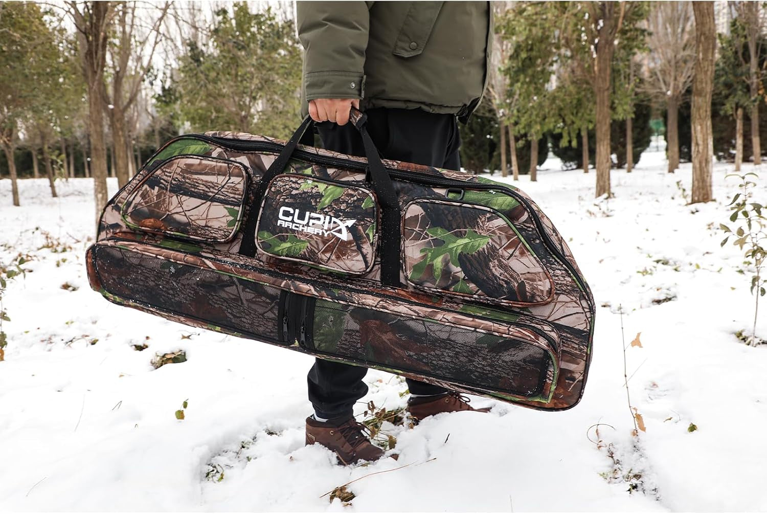 Compound Bow Case - Archery Soft Bow Bag with Arrow Pocket and Backpack Straps, Durable Soft Padding, Multiple Storage Pockets, Carrying Case for Archery Accessories