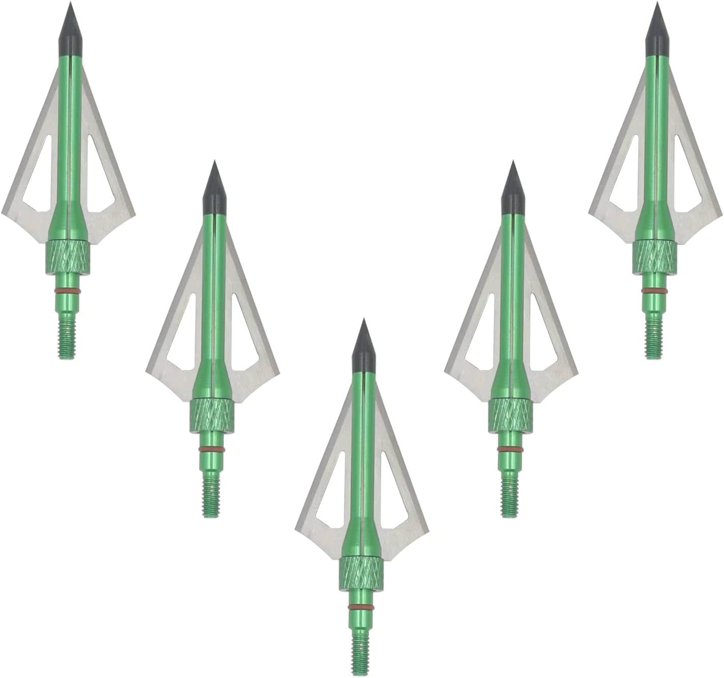 Hunting Broadheads 12PK 100 Grains Screw-In Arrow Archery 3 Blades Hunting Heads Arrow Tips Compatible with Crossbow and Compound Bow + 1 PK Broadhead Storage Case