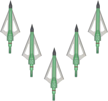 Hunting Broadheads 12PK 100 Grains Screw-In Arrow Archery 3 Blades Hunting Heads Arrow Tips Compatible with Crossbow and Compound Bow + 1 PK Broadhead Storage Case
