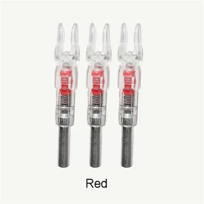 Automatically Luminous High Quality 3Pcs Hunting Shooting Fit 6.2Mm Arrow Shaft Lighted Bow LED Glowing Arrow Nock Tail #277515