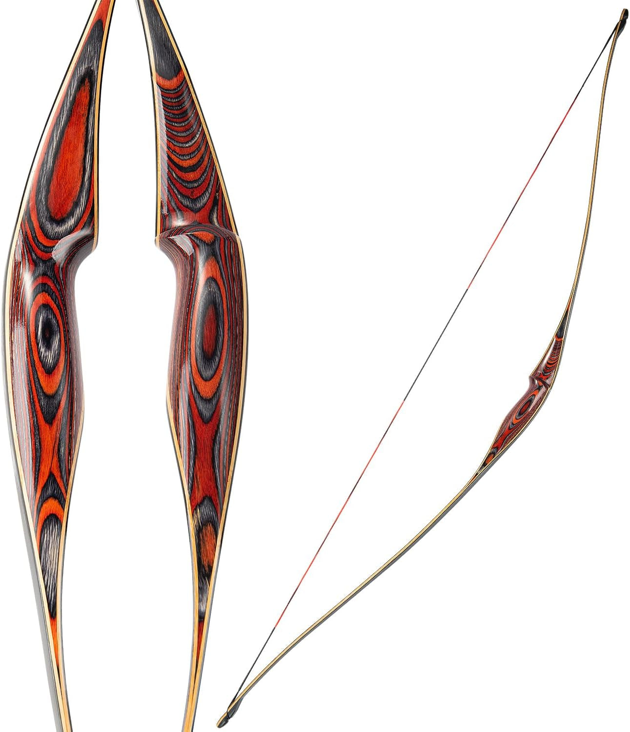 58" Laminated Recurve Bow,Amercian Hunting Bow Archery Bow 20-60Lbs