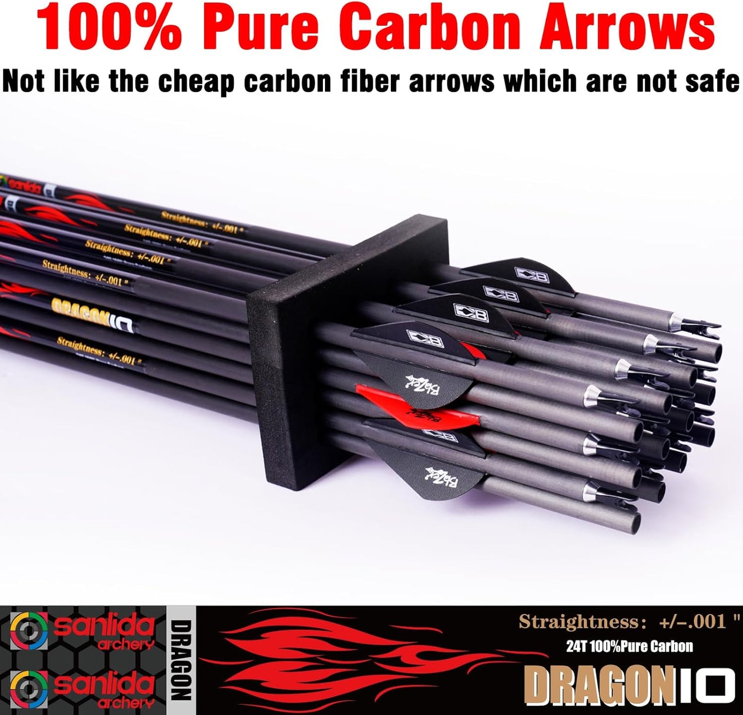 Dragonx8 Compound Bow Kit Camo and Dragon10 24Pcs Carbon Arrows（300 Spine