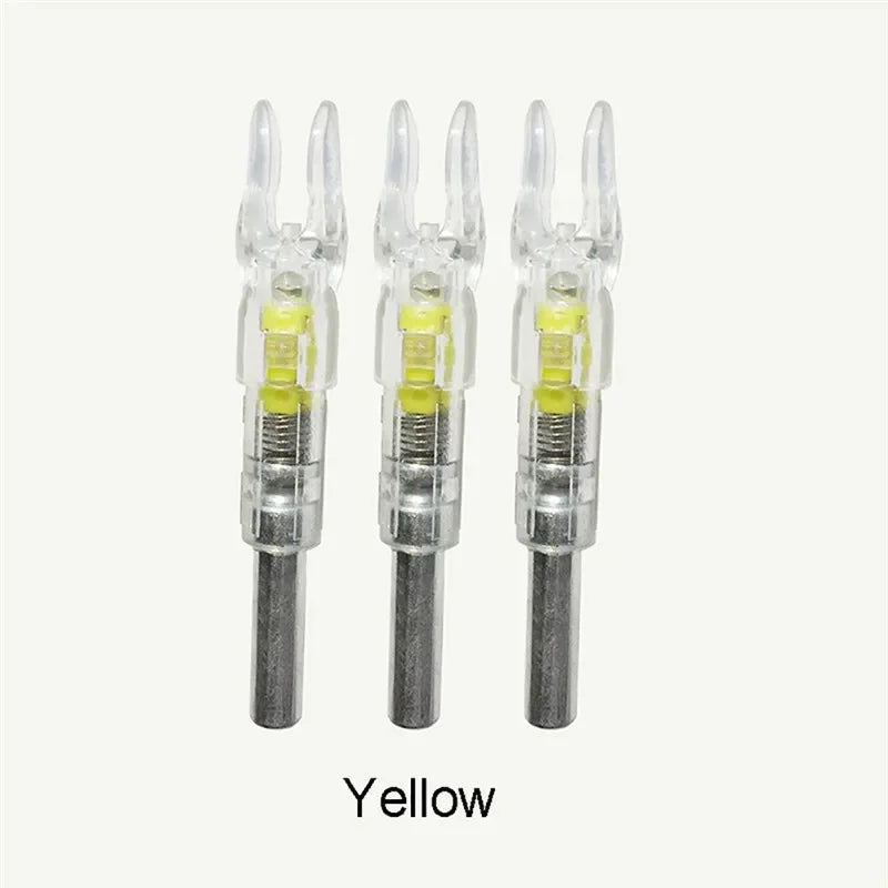 Automatically Luminous High Quality 3Pcs Hunting Shooting Fit 6.2Mm Arrow Shaft Lighted Bow LED Glowing Arrow Nock Tail #277515