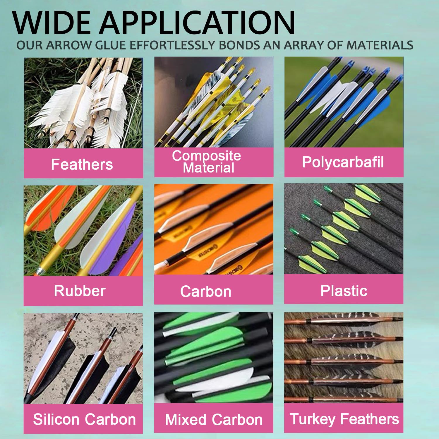 Fletching Glue, Instant Arrow Glue, 120G, for Aluminium, Carbon and Wood Shafts (Arrowglue-60G X2)