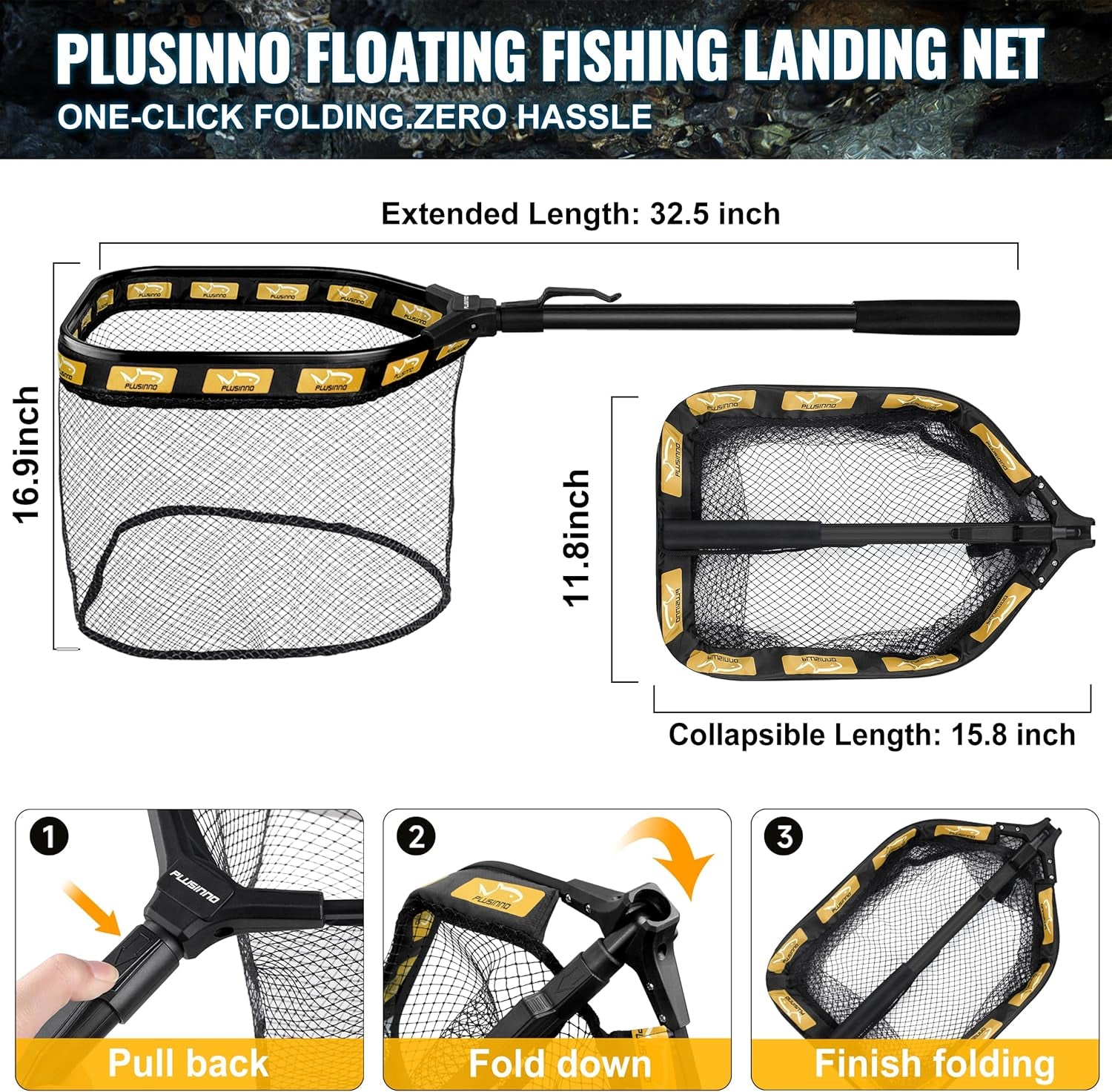 Fishing Gear,Fishing Backpack with Floating Fishing Net,Tackle Boxes,Waterproof Fishing Tackle Bag,Fishing Gifts for Men