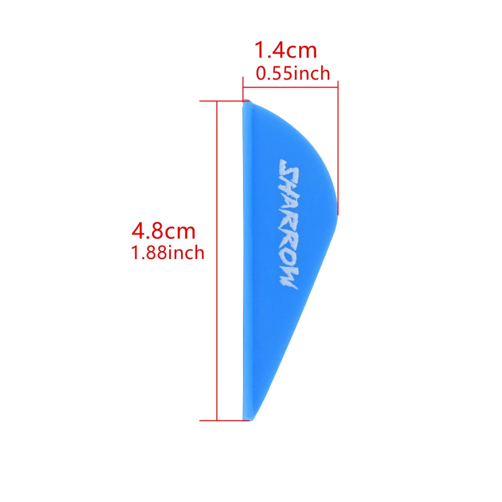 36Pcs 2Inch Archery Rubber Feather Arrow Vanes DIY Arrow Shaft for Compound Bow Recurve Bow Outdoor Shooting Hunting Accessories