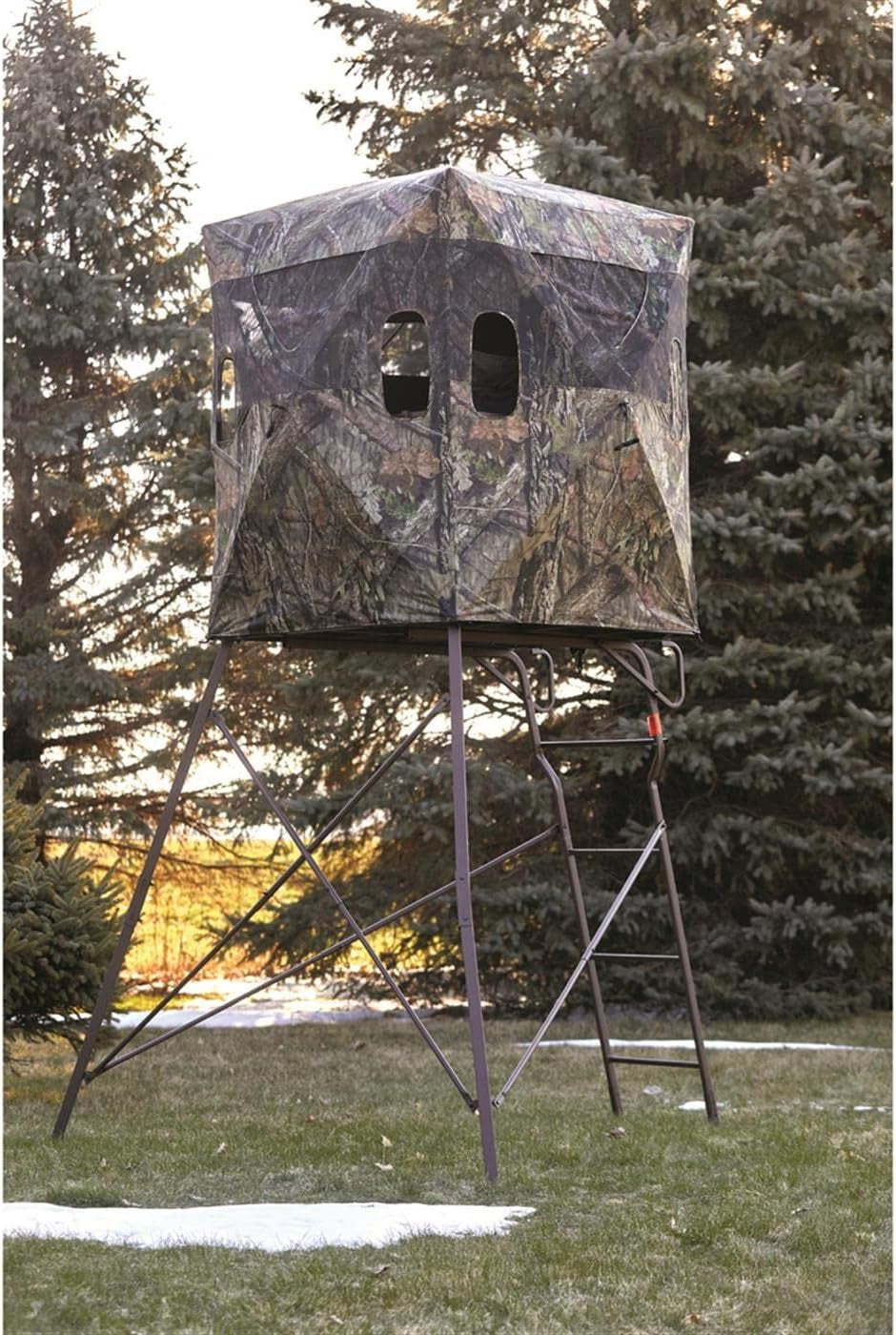 6 Foot Tripod Hunting Tower Blind, 2-Man Stand Elevated, Hunting Gear Equipment Accessories, 4 by 4
