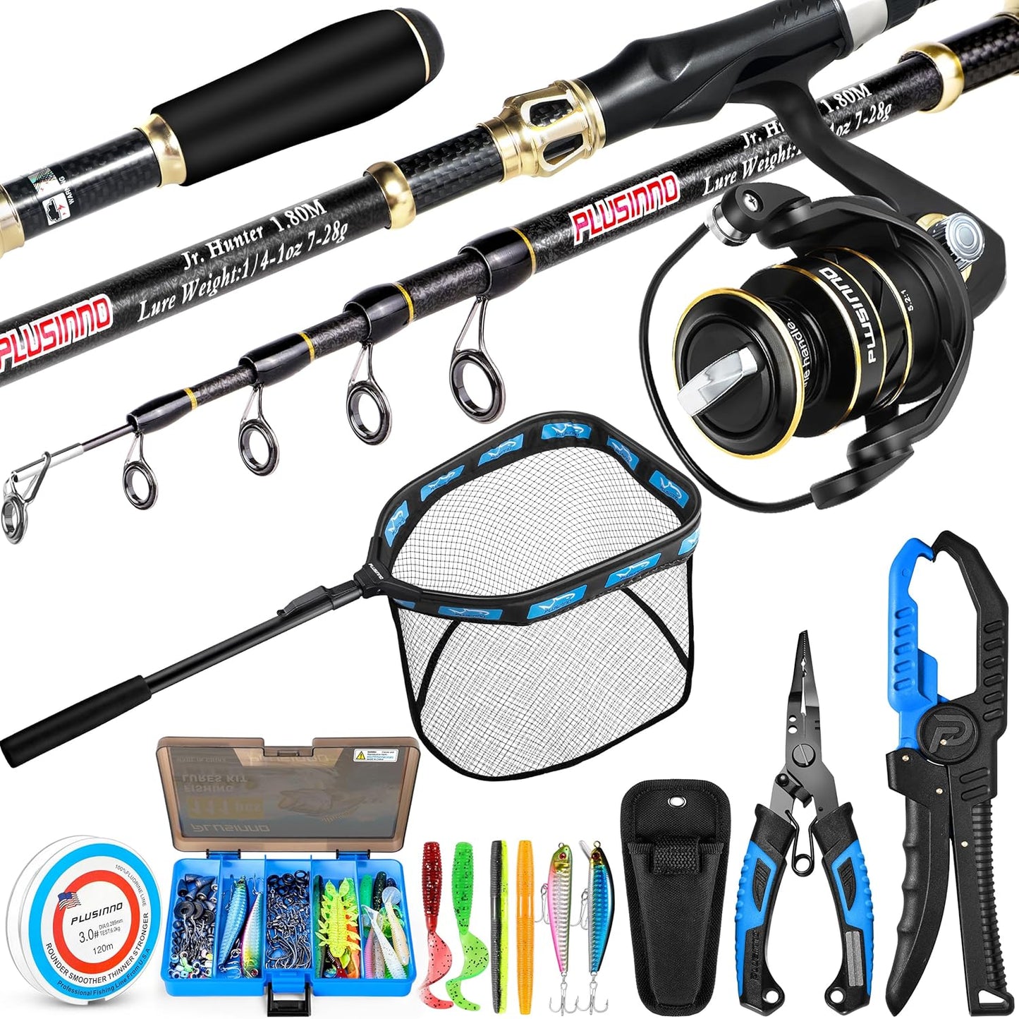Ultimate Fishing Gear Kit: Complete Fishing Pole Combo with Tackle Box, Lures, Accessories & Tools - Perfect Gift for Men!