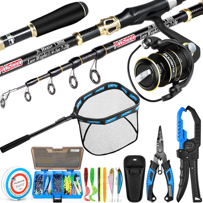 Ultimate Fishing Gear Kit: Complete Fishing Pole Combo with Tackle Box, Lures, Accessories & Tools - Perfect Gift for Men!
