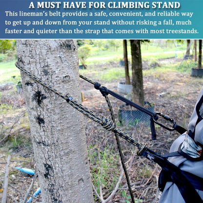 Treestand Safety Rope, Linemans Rope for Hunting, Tree Stand Safety Line, Tree T