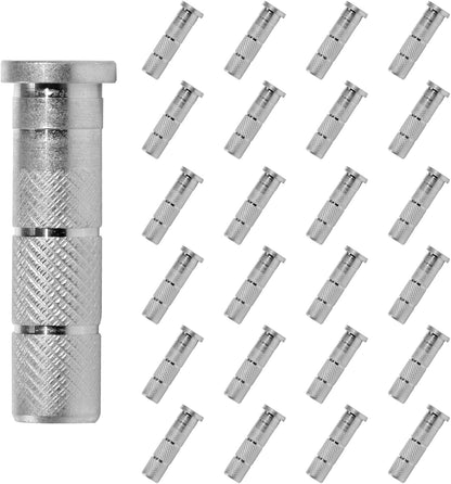 24 Pieces Archery Arrow Aluminum Inserts .244/6.20Mm Replacements Archery Base Inserts Carbon Arrow Shaft Hunting Accessory